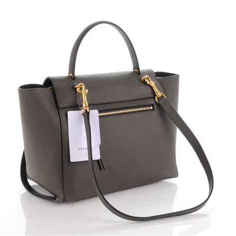 celine lavender grey|MINI BELT BAG IN GRAINED CALFSKIN .